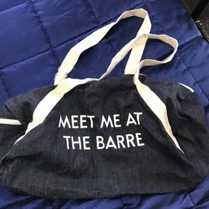 New denim gym bag